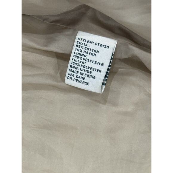 Sebby Corduroy Stone Cream/Tan Puffer Coat jacket Sz Small SEE PICS FOR DEFECTS - Picture 11 of 16